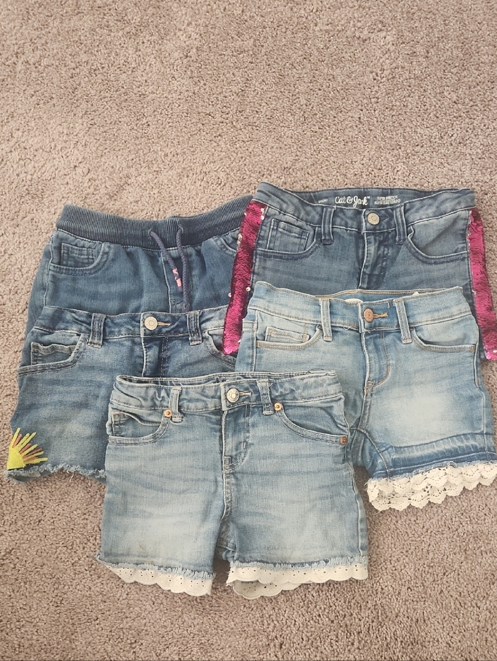 Lot Of Girls Denim Shorts Cat & Jack And Old Navy